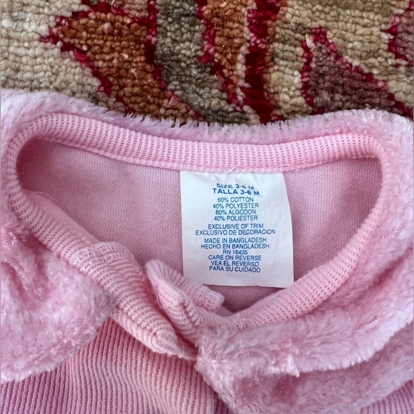 Vintage Pink Baby Girl Sweater Cardigan - Picture 3 of 3